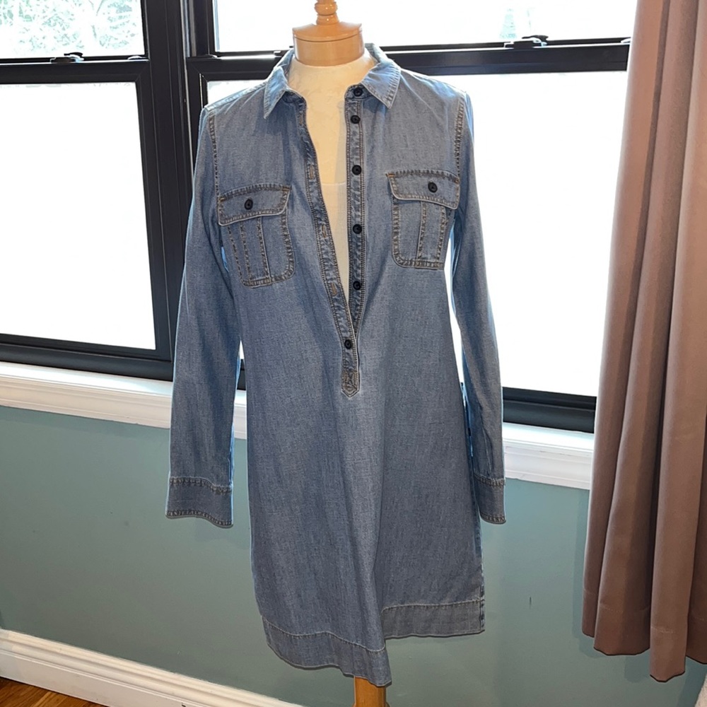J. Crew Denim long sleeve dress